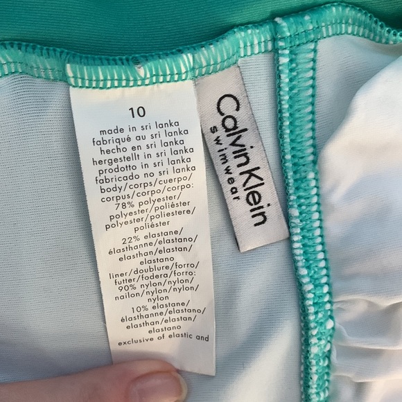 Calvin Klein Ombré Ruched Halter Tankini Top - Picture 3 of 5